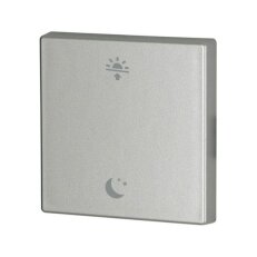 CWIZ-01/f3 Kryt RF tlačítka 55x55mm s potiskem Ráno/Večer Stříbrná matná 304449