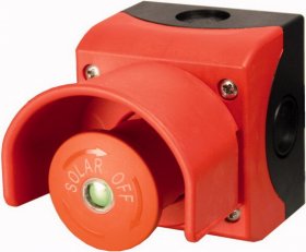 Eaton M22-SOL-PVT45PMPI11Q Povrchová ovládací hlavice nouzového zastavení, 1Z1V