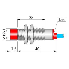Válcový indukční senzor Atex plyn/prach AECO SI12-NE4 LC5 AGD1