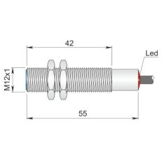 Indukční senzor d12 mm - Atex prach AECO SI12-A2 NC AD3