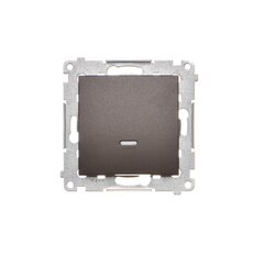 Přepínač střídavý, s orientačním LED, řazení 6So, 16AX 250V, hnědá matná