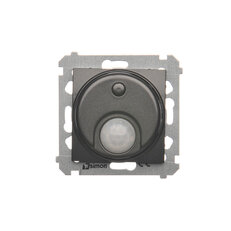 Spínač automatický s pohybovým senzorem, 20-500 W, antracit mat, metalizované