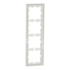 Rámeček Merten D-Life sklo čtyřnásobný, Crystal white, Sklo MEG4040-6520