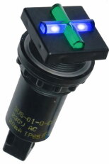 Ukazatel stavu SUS-01-Q B/G 110DC 22mm modrá/zelená ELECO 31113361