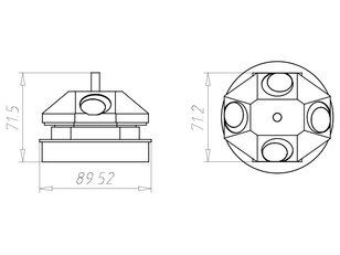 B1 Krabice stropní kónická 45°, d45mm, hl. 72mm, do betonu KAISER 1249-13