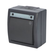 ATLAS 2K IP55 Tlačítko symbol 'světlo' č.1/0, antracitové FAMATEL 19079-09