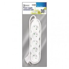 Prodlužovací kabel 1,5 m 5 zásuvek bílý PVC 1mm2 EMOS P0511