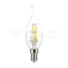 LED Bulb 4W Filament E14 Clear Cover Candle Flame 3000K VT-1997-N, SKU214302