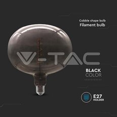 LED Bulb 4W E27 Filament Cobble Shape Black VT-2265, V-TAC SKU8057