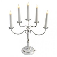 5LED CANDLE ST. MET. W WW