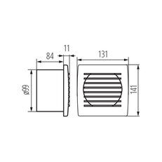 Ventilátor CYKLON EOL 100B SF Stříbrný standart, KANLUX 70973