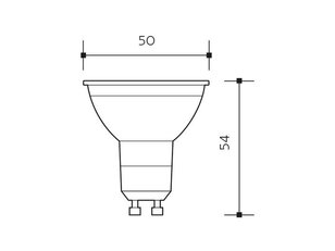 MCOB GLASS 5W GU10 3000K  světelný zdroj, teplá bílá LEDMED LM65108006