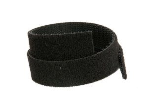 Oboustranný suchý zip, šířka 10mm, balení 25m, černý, SXSZO-10MM-25M-BK