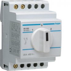 Otočný přepínač s nul.polohou, 20A, 400V HAGER SK600