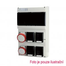 SCAME Zásuvková rozvodnice s chráničem D583 4x230V, 2x16A4p, 2x32A4p