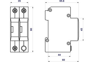 Svodič rázového přepětí HSA-320/1+1 SPD typ 2+3 HAKEL 24546