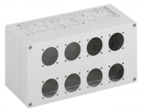 Prázdná zásuvková skříň AKi 1-1L šedá IP65 IK08 300x150x132mm SPELSBERG 74111001