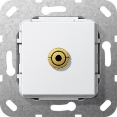 Mini 3,5 mm Krátký kabel vložka čistě bílá GIRA 564903