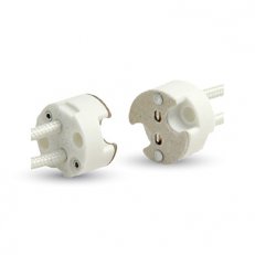 MR16 Ceramic Lamp Holder With Silicon Ca