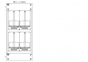 Konstrukce elektroměrová 2-24, 2-řadá, plastové panely SCHRACK CSIL127224