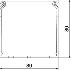 OBO VDK 8080 sgr Propojovací kanál METRA 80x80x2000 kamenná šeď