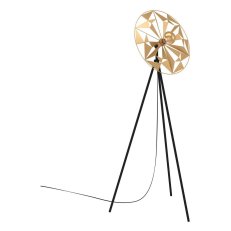 Stojací svítidlo CASTANUELO 1xE27 černá/zlatá 40W IP20 EGLO 43809