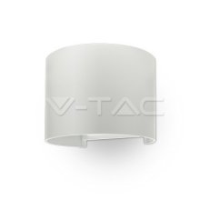 6W Wall Lamp White Body Round IP65 Warm
