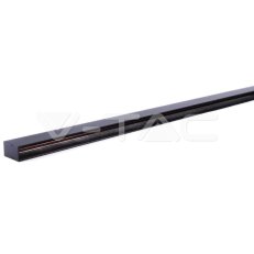 Recessed Aluminium Track Rail Black 2M