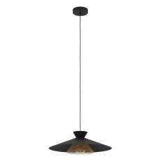 Závěsné svítidlo GRIZEDALE 1xE27 černá/mosaz 1X40W IP20 EGLO 43885