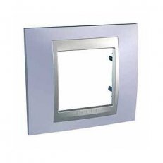 Unica Top rámeček jednonásobný Beryl Blue/Aluminium SCHNEIDER MGU66.002.098