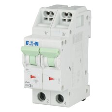 PLI-C8/2 Jistič PLI (bezšroubové svorky nahoře) char C 2-pólový 10kA 8A 101297