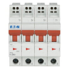 PLI-D4/4 Jistič PLI (bezšroubové svorky nahoře) char D 4-pólový 10kA 4A 101365