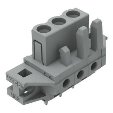 Pružinová svorkovnice THT rovná 5 mm šedá 3pól. WAGO 232-133/031-000
