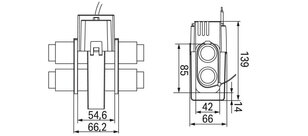 Transformátor proudu s děleným jádrem, 250A/1A WAGO 855-5101/250-001