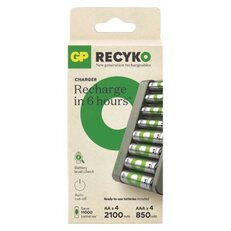 Nabíječka baterií GP Eco E821 + 4× AA 2100 + 4× AAA 850 B50829