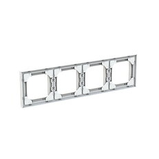 Čtyřrámeček ABB LEVIT M (3901H-A05040 68) perleťová/ledová bílá BLISTR