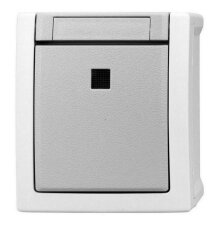 Nástěnný přepínač střídavý č.6, orientační LED, IP54 SCHRACK EV210013--