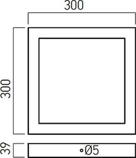 XFORM SQ. SURF. FITTING  30W 220-240V AC