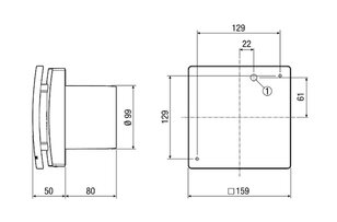 Maico 0084.0200 ECA 100 ipro nástěnný axiální ventilátor DN 100