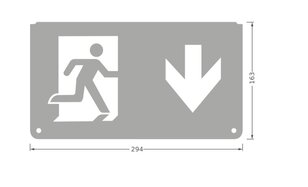 EMERGENCY EXIT SIGN PICTOGRAMS PICTO DOWN LEDVANCE 4099854261312
