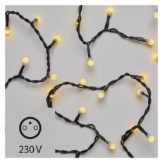 LED vánoční řetěz - kuličky, 5m, vnitřní použití, teplá bílá