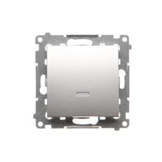 Přepínač střídavý, s orientačním LED, řazení 6So, 16AX 250V, stříbrná matná