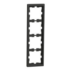 Rámeček Merten D-Life, čtyřnásobný, antracit, plast SCHNEIDER MEG4040-6534