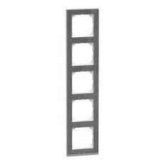 Krycí rámeček, Merten M-Pure Decor, pětinásobný, Slate SCHNEIDER MEG4050-3669
