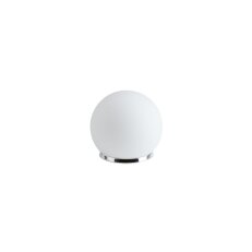 Stolní lampička se skleněným stínidlem OSMONT BIANCA 1 7W IP40 E27 chrom
