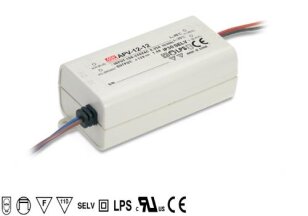 Napájecí zdroj pro LED 12W 5V 2000mA MEAN WELL APV-12-5