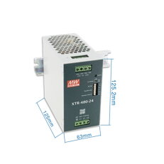 Zdroj na DIN 480W 24V MEAN WELL XTR-480-24LA