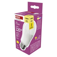 LED žárovka Classic A60, E27, 14 W (120 W), 1901 lm, teplá bílá EMOS ZQ5D75