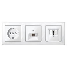 Merten Centrální deska pro Mechanismus 1xRJ45 System M Polar SCHNEIDER MTN296219