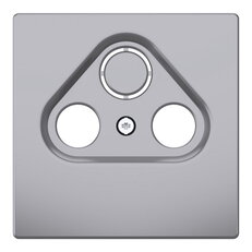 Centrální deska, Merten System D, anténa, 2/3 otvory, stainless steel, plast